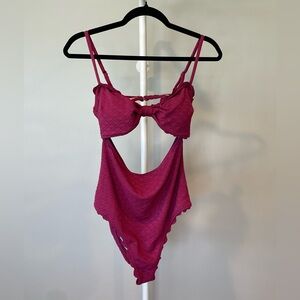 Cupshe Magenta 1-piece Swimsuit Large NWT